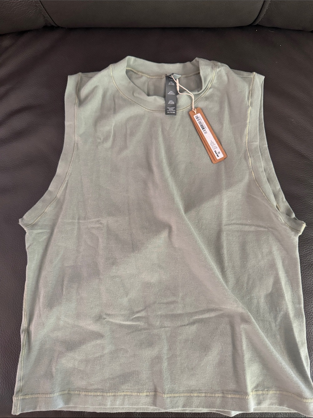 SKIMS 2X Sleeveless Crewneck Tank - Sage Green